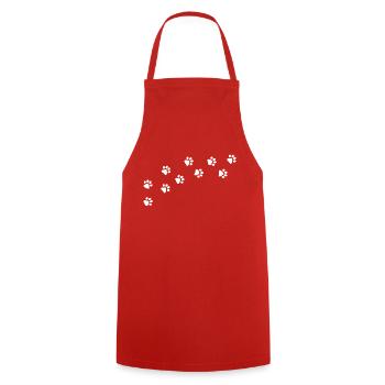Chat, chaton, animal, animal domestique, animal de compagnie, - Tablier de cuisine - rouge - Devant - AI Model Male 185 dark (185cm)