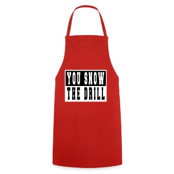 bday drôle barbe anniversaire couples humour maladroit - Tablier de cuisine - rouge - Devant - AI Model Male 185 dark (185cm)