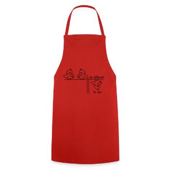 be different be you bird - Cooking Apron - red - Front - AI Model Male 185 dark (185cm)