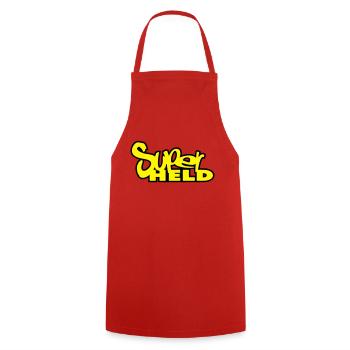 superhero - Cooking Apron - red - Front - AI Model Male 185 dark (185cm)