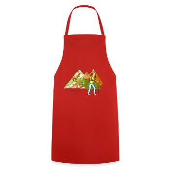 Le GR20 de Steph - Tablier de cuisine - rouge - Devant - AI Model Male 185 dark (185cm)