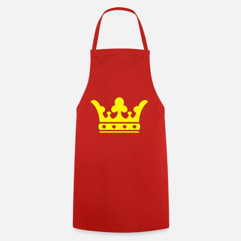Gold crown - Cooking Apron - red