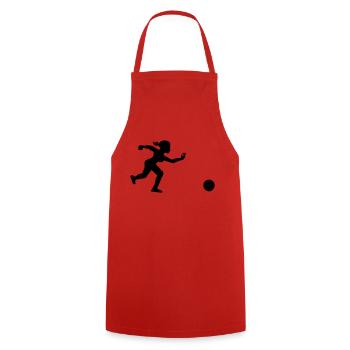 bowling player throws her ball - Cooking Apron - red - Front - AI Model Male 185 dark (185cm)