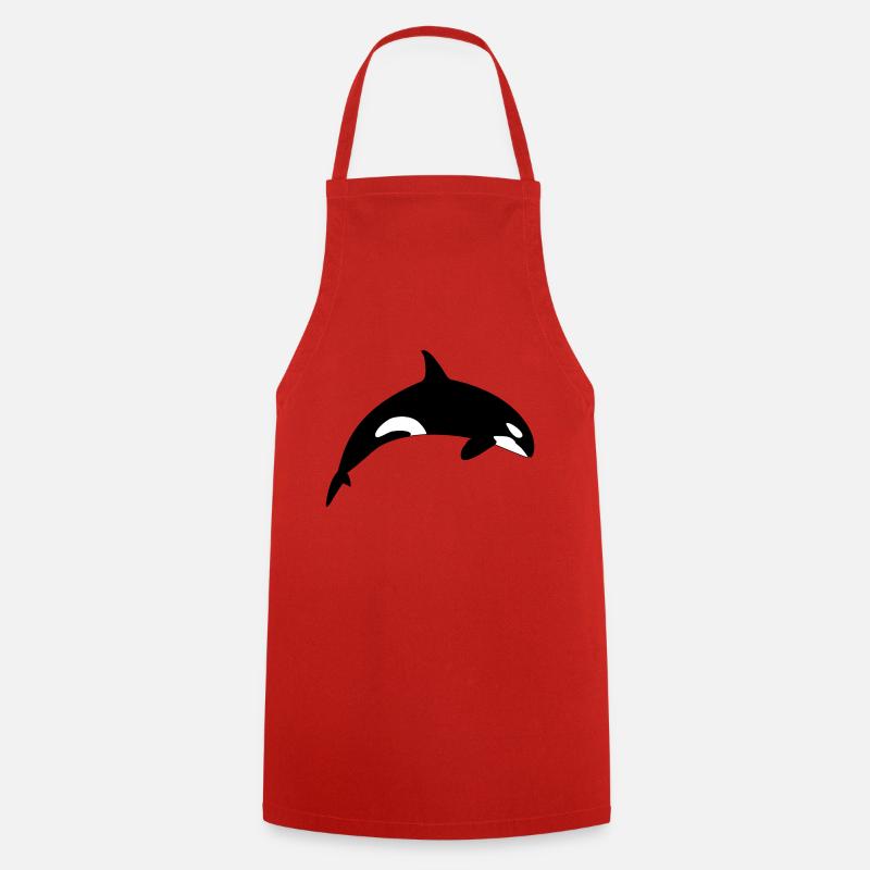 Killer Whale Orca Killer Whale - Cooking Apron - red
