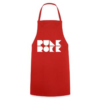 Punkrock Mutiges Logo-Design - Kochschürze - Rot - Vorne - AI Model Male 185 dark (185cm)
