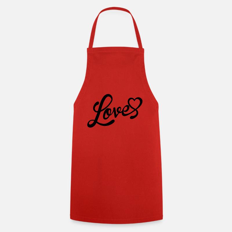 love - Tablier de cuisine - rouge