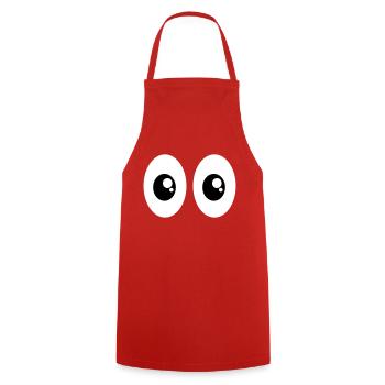 Funny Comic Cartoon Eyes Funny Gift Cheeky - Cooking Apron - red - Front - AI Model Male 185 dark (185cm)