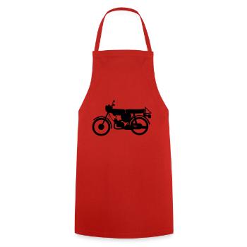 Moped - Kochschürze - Rot - Vorne - AI Model Male 185 dark (185cm)