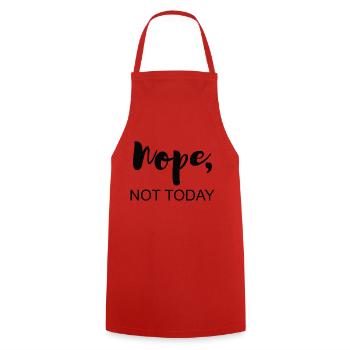 Not today - Cooking Apron - red - Front - AI Model Male 185 dark (185cm)