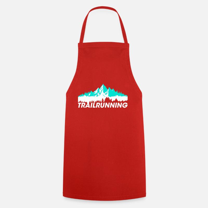 trailrunning mountains - Cooking Apron - red