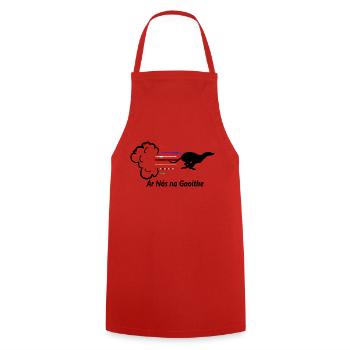 Greyhound - Ar Nós Na Gaoithe - Cooking Apron - red - Front - AI Model Male 185 dark (185cm)