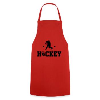 Hockey - Kochschürze - Rot - Vorne - AI Model Male 185 dark (185cm)