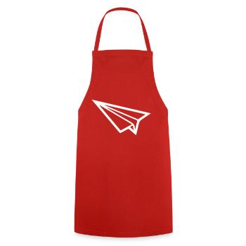 Avion en papier - Tablier de cuisine - rouge - Devant - AI Model Male 185 dark (185cm)