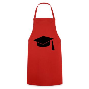 graduation hat - Cooking Apron - red - Front - AI Model Male 185 dark (185cm)
