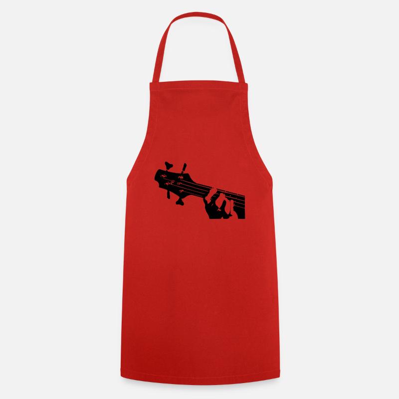 guitare basse - Tablier de cuisine - rouge