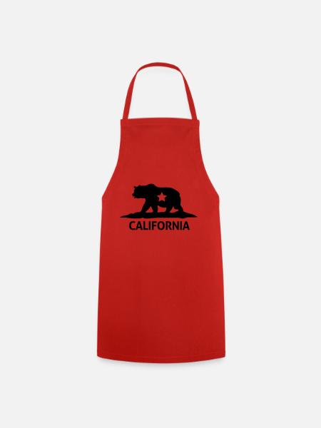 california - Cooking Apron - red