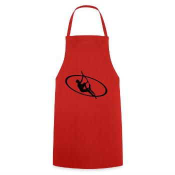 Bouldern Klettern Climbing - Kochschürze - Rot - Vorne - AI Model Male 185 dark (185cm)