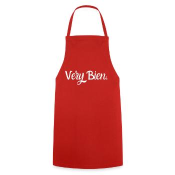 very bien - Tablier de cuisine - rouge - Devant - AI Model Male 185 dark (185cm)
