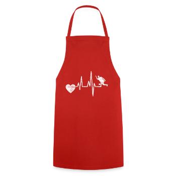 Bowling Bowling Bowling Cadeau Bowling Cône de boule de bowling - Tablier de cuisine - rouge - Devant - AI Model Male 185 dark (185cm)