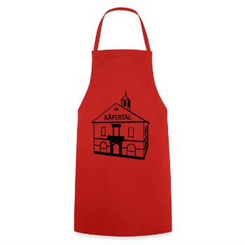 Mannheim Käfertal en noir - Tablier de cuisine - rouge - Devant - AI Model Male 185 dark (185cm)