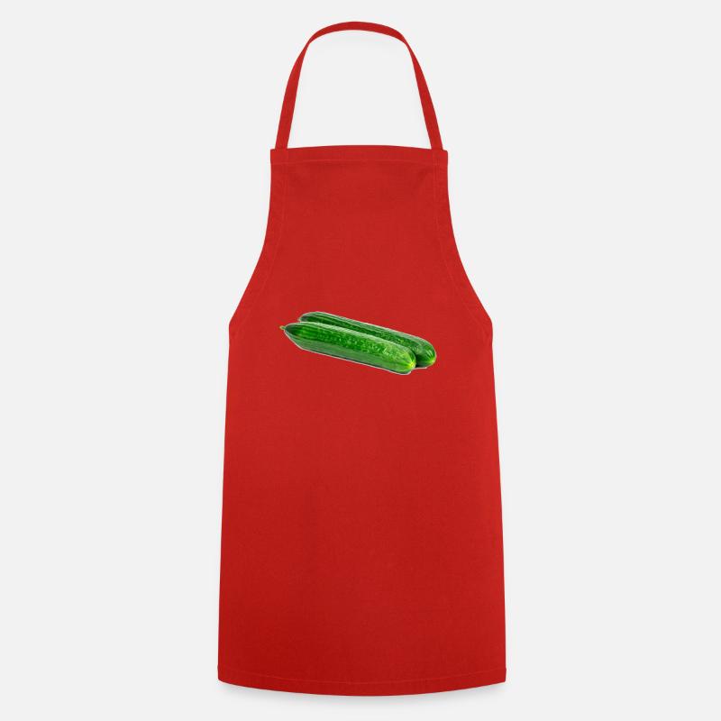 Cucumbers. concombre. gurka. cucumber - Cooking Apron - red