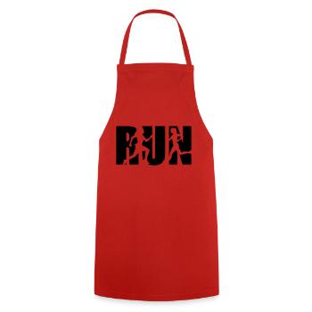Running Woman, runner, run - Tablier de cuisine - rouge - Devant - AI Model Male 185 dark (185cm)