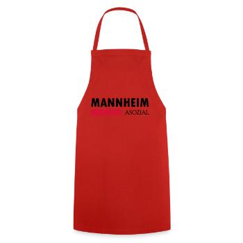 Mannheim Monnem Mannheimat - Kochschürze - Rot - Vorne - AI Model Male 185 dark (185cm)