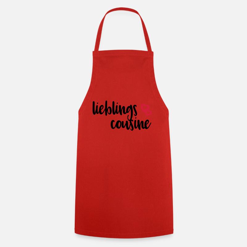 Lieblingscousine Cousine beste Cousine Geschenk - Kochschürze - Rot