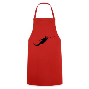 Waterski eu - Cooking Apron - red - Front - AI Model Male 185 dark (185cm)