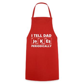 I Tell Dad Jokes Periodically - Cooking Apron - red - Front - AI Model Male 185 dark (185cm)