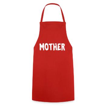 Funshop - Mother - Kochschürze - Rot - Vorne - AI Model Male 185 dark (185cm)