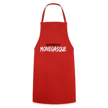 Supporter Monegasque - Fan de sport et de Monaco - Tablier de cuisine - rouge - Devant - AI Model Male 185 dark (185cm)