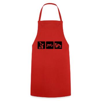 party - Tablier de cuisine - rouge - Devant - AI Model Male 185 dark (185cm)