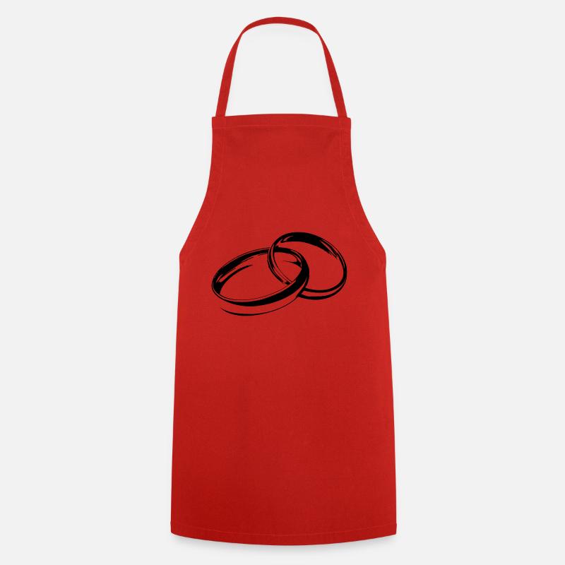 Alliances Bagues de mariage Bagues de mariage - Tablier de cuisine - rouge