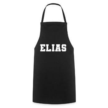 Name - Elias - Cooking Apron - black - Front - AI Model Male 185 dark (185cm)