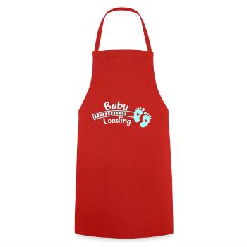 baby baby feet loading - Cooking Apron - red - Front - AI Model Male 185 dark (185cm)