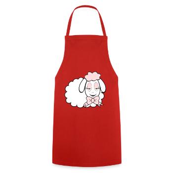 Sheep, Sheep - Cooking Apron - red - Front - AI Model Male 185 dark (185cm)