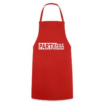 Party Crew Fun Stars Celebrate Team Friends Member - Tablier de cuisine - rouge - Devant - AI Model Male 185 dark (185cm)