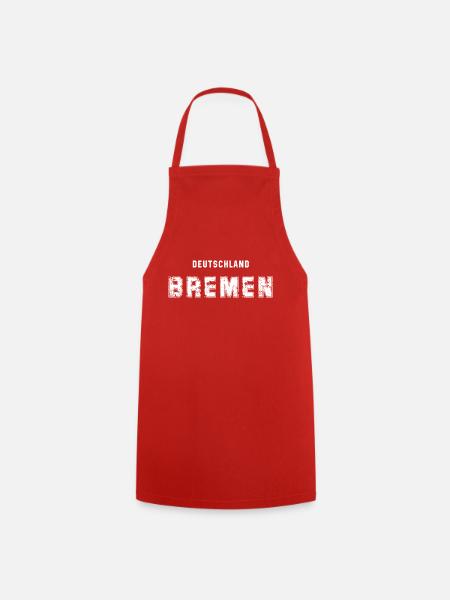 Deutschland Bremen - Vintage Textdesign - Kochschürze - Rot