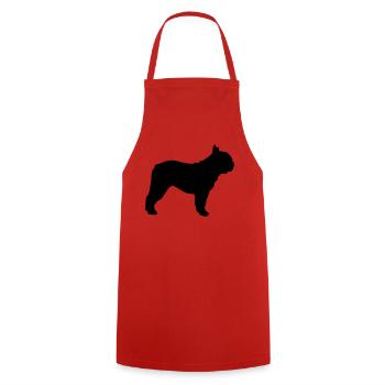 Francaise shadow (m) - Cooking Apron - red - Front - AI Model Male 185 dark (185cm)