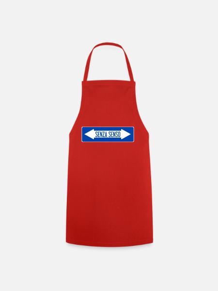 Non-sense road sign - Cooking Apron - red