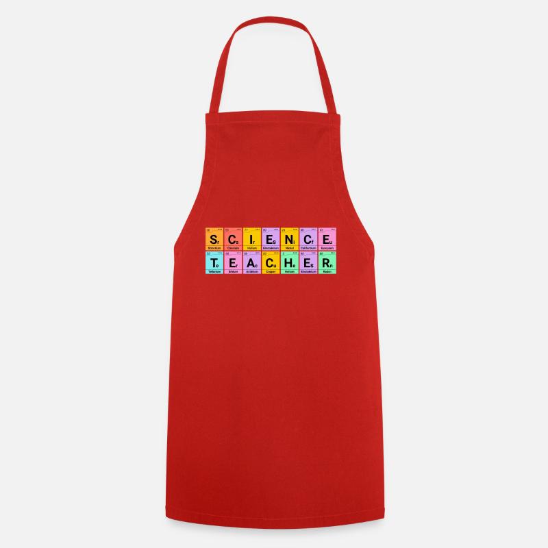 enseignant science éléments chimiques cadeau - Tablier de cuisine - rouge