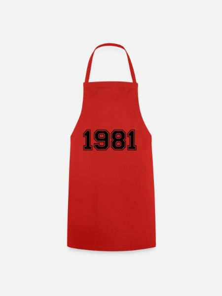 1981 - Tablier de cuisine - rouge