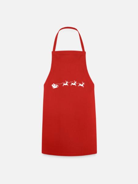 weihnachtsmann schlitten - Kochschürze - Rot