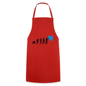 evolution_painters_062012_a_2c - Cooking Apron - red - Front - AI Model Male 185 dark (185cm)