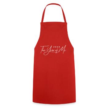2025 - The Year Of Me - Cooking Apron - red - Front - AI Model Male 185 dark (185cm)