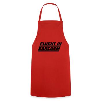 Maîtrise du sarcasme - Tablier de cuisine - rouge - Devant - AI Model Male 185 dark (185cm)