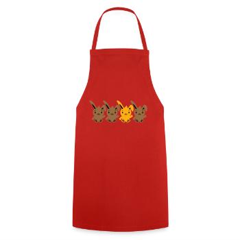 4 Bunny Friends Difference Be Different Different - Cooking Apron - red - Front - AI Model Male 185 dark (185cm)