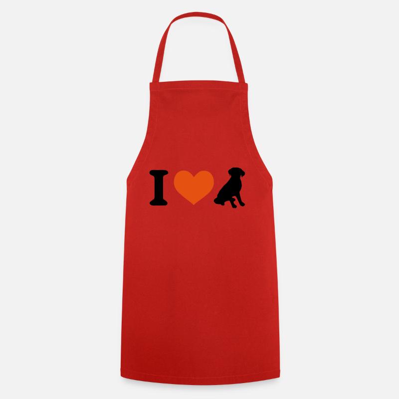 J'aime labrador - Tablier de cuisine - rouge