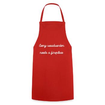 badge cool gift carpenter plumber quote arborists - Kochschürze - Rot - Vorne - AI Model Male 185 dark (185cm)